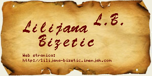 Lilijana Bizetić vizit kartica